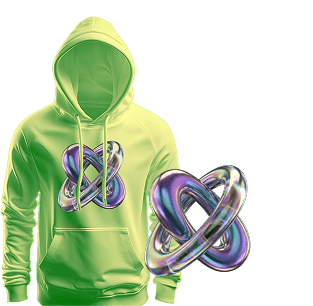 AI-generated logo and apparel graphic
